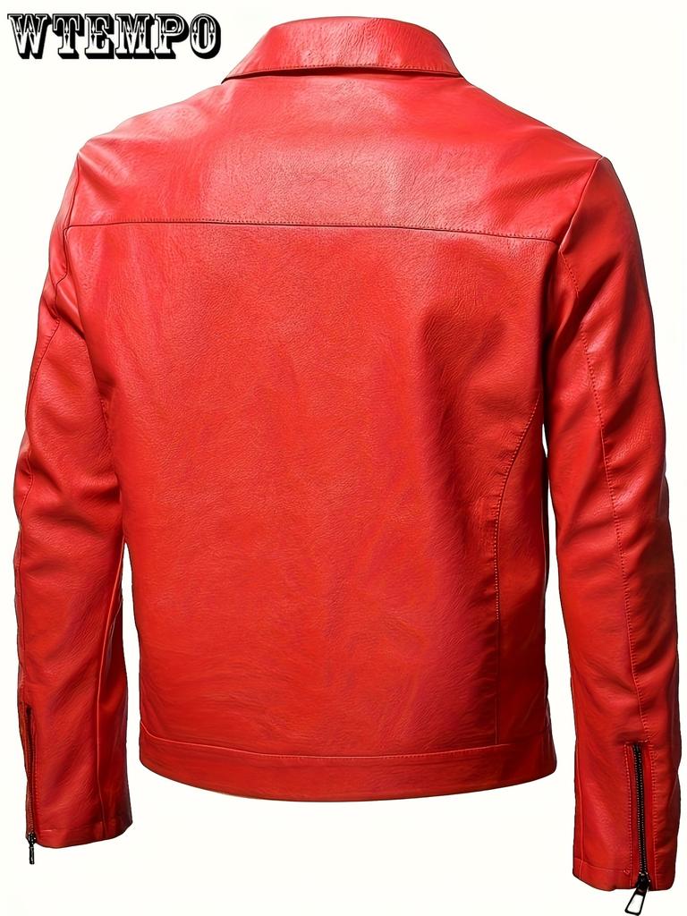 PU-Lederjacke für Herren in Übergröße – Coole Modejacke – Stilvolles und strapazierfähiges PU-Leder – für Männer – Geschenkidee für modebewusste Typen