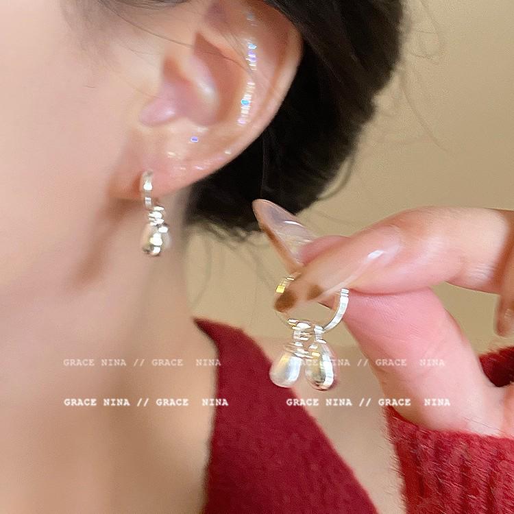 2024 Elegant Pearl Pendant Earrings - Convertible Design, High-End Versatile Style for Women