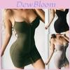 Elegant Women V-neck Bodycon Sleeveless Evening Party Cocktail Mini Dress In Gray