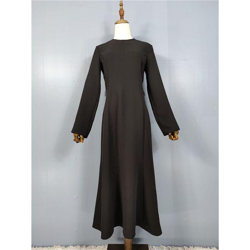 

Export Single H Home Fall New Arrival Elegant High Quality Commuter s All-Matching Black Waist-Tight Slim Looking OL Work Dress Black S