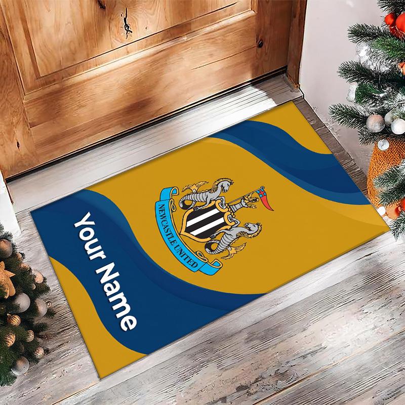 Newcastle United FC Printed Crystal Velvet Rug Non‑Slip Crystal Velvet Carpet For Sofa Bedroom Indoor Home Decoration