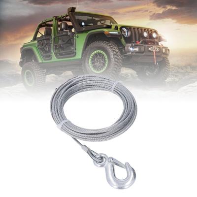 Treuil Ligne en Acier Inoxydable Câble d'Acier pour Treuil Câble d'Acier pour Treuil 4mmx12m Câble 2000LBS Résistance Acier Inoxydable Galvanisé Remplacement