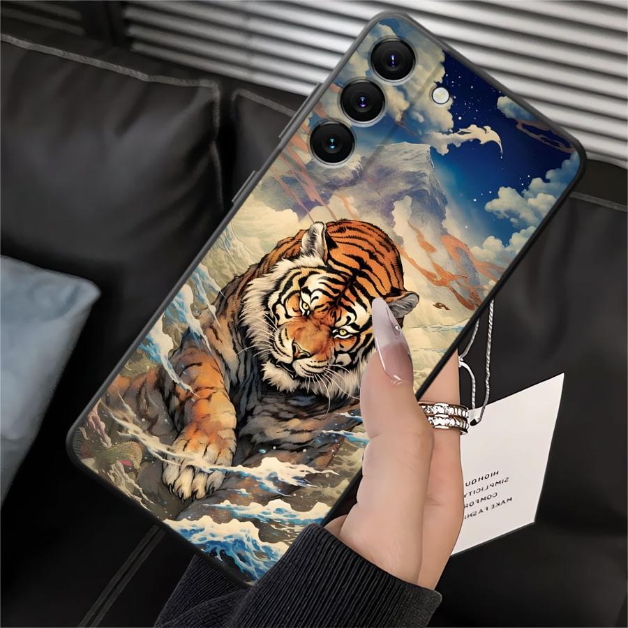 Funda Phone Cover Case for Samsung Galaxy A50 A12 A13 A20 A15 A04 A70 A17 A06 A05 A16 A40 Cool Tiger