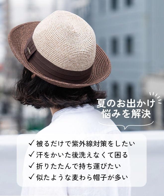 Nakota Two Tone Home Wash Straw Hat for Men and UV Sun Heatstroke Large Outdoor Large Navy Hat, Women, Protection, Protection, Prevention, Size,