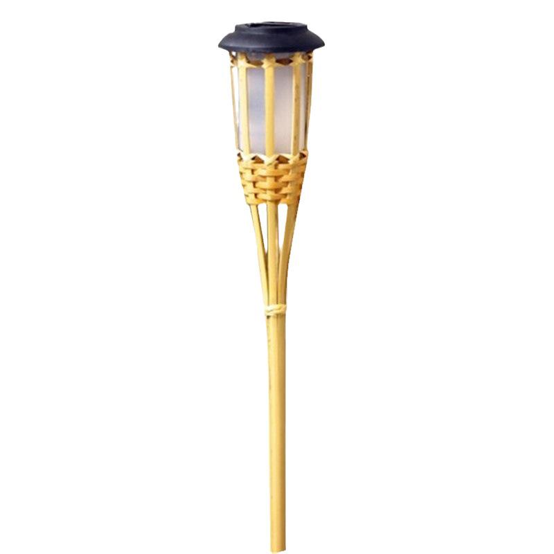 Bamboo LED Solar Flame Torch Light for Outdoor Garden and Lawn