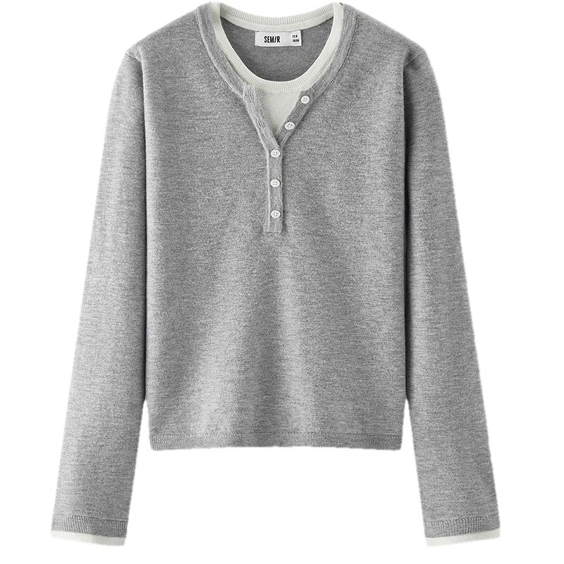 

Женский термотоп Semir из кашемировой смеси, облегающий, вязаный XS