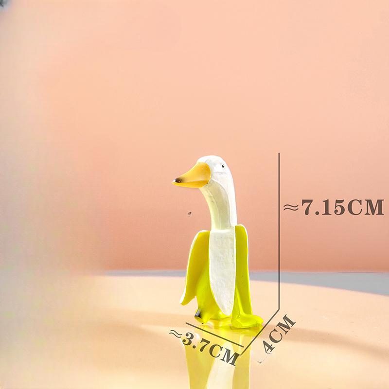 

Милый, веселый, смешной и креативный банановый утенок, банановый цыпленок, домашний мультяшный декор, настольное украшение, подарок на день рождения
