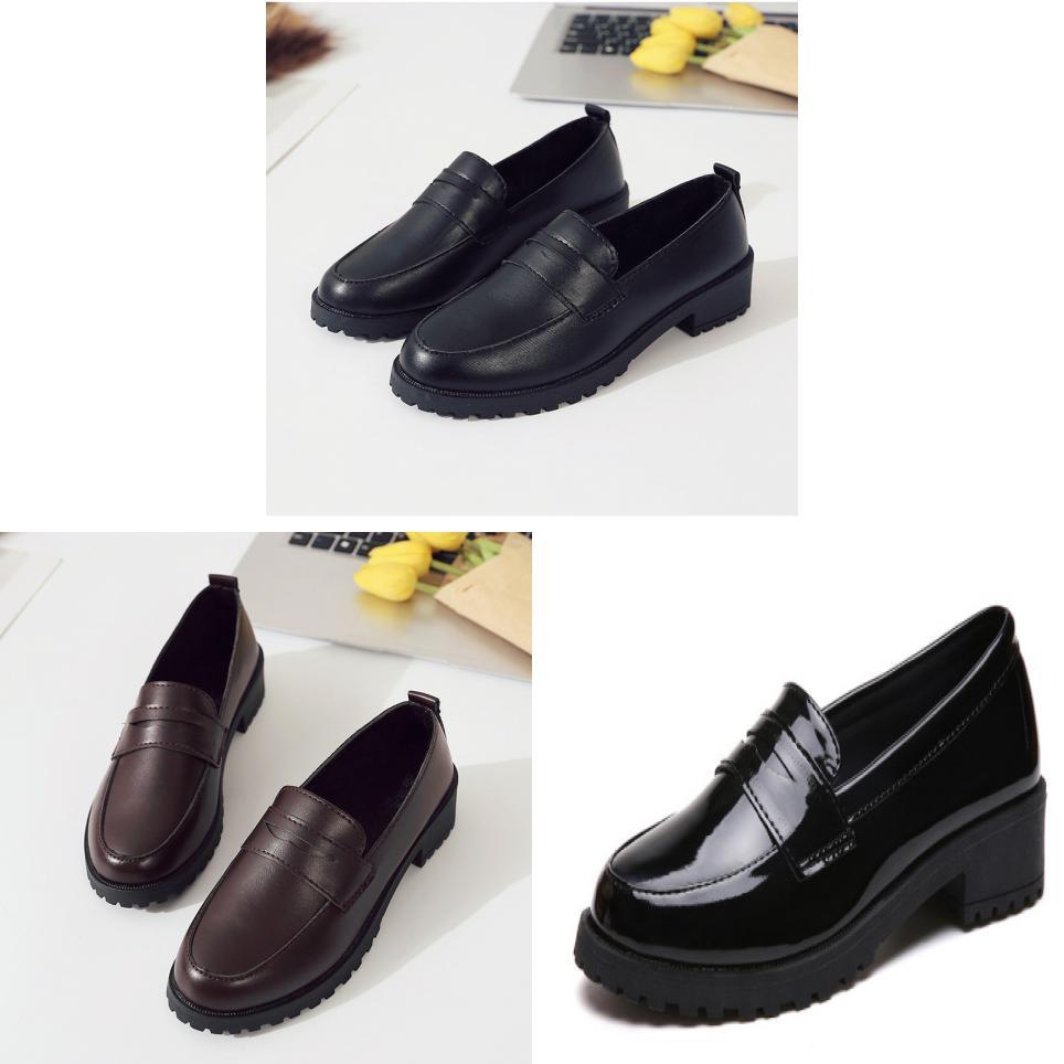 Womens Loafer Sneakers With Low Block Heel For Casual Daily Wear