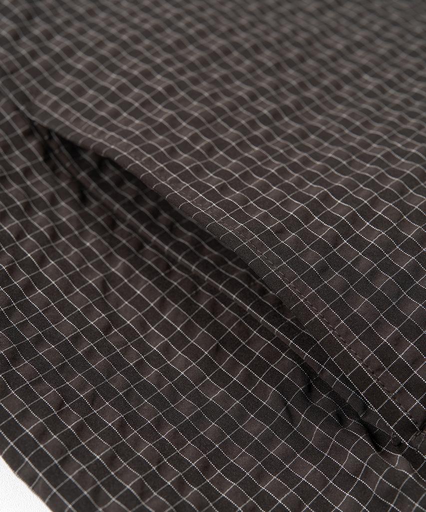 Excontainer Square Check Wind Hood Jacket (Deep Brown)