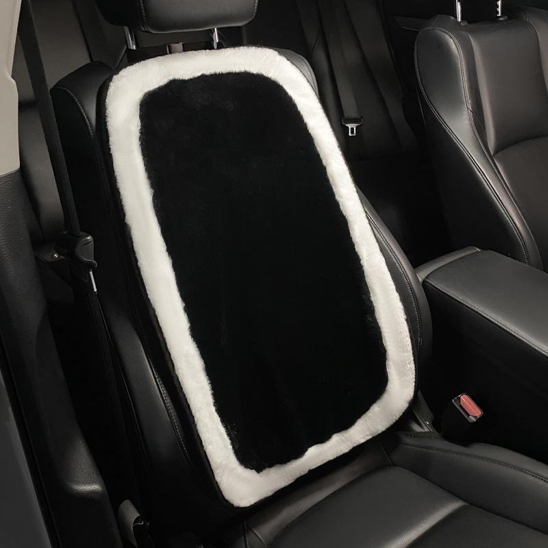 Plush Dog Headrest Pair - Cute Winter Neck Support for Car