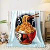 Steaming Ramen In Artistic Bowl Print Blanket Soft and Cozy Perfect for the Living Room Bed Sofa or a Nap,gift
