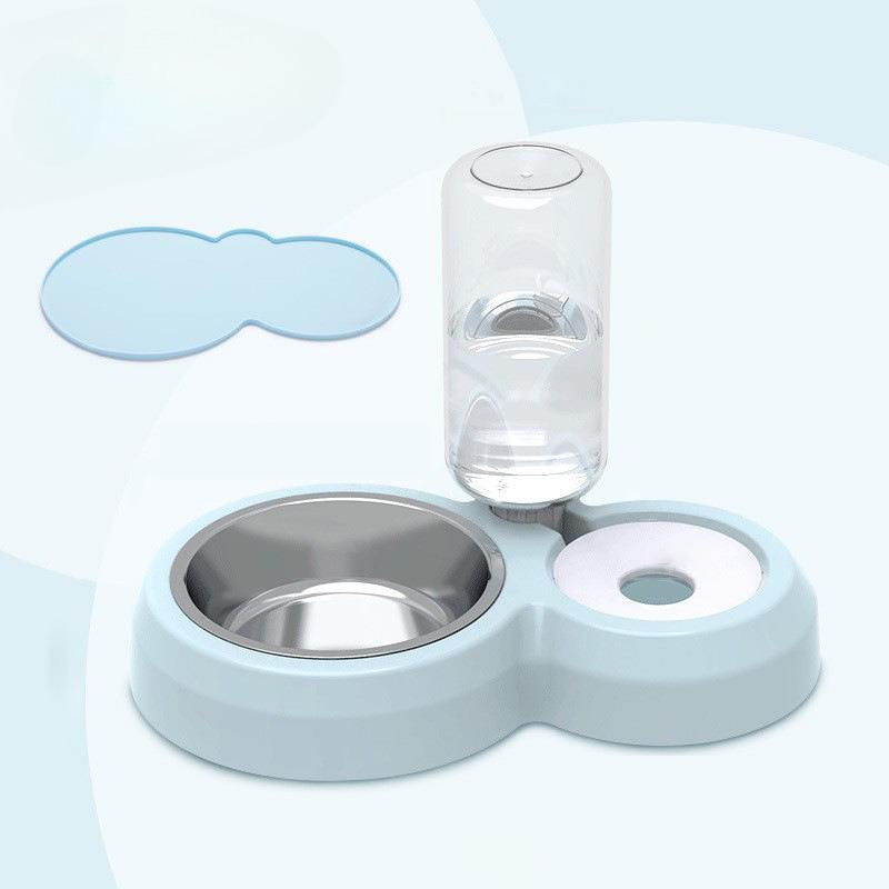 Dual Automatic Pet Feeder Bowl For Dogs And Cats Non Spill Plastic Water And Food Dispenser With Stand