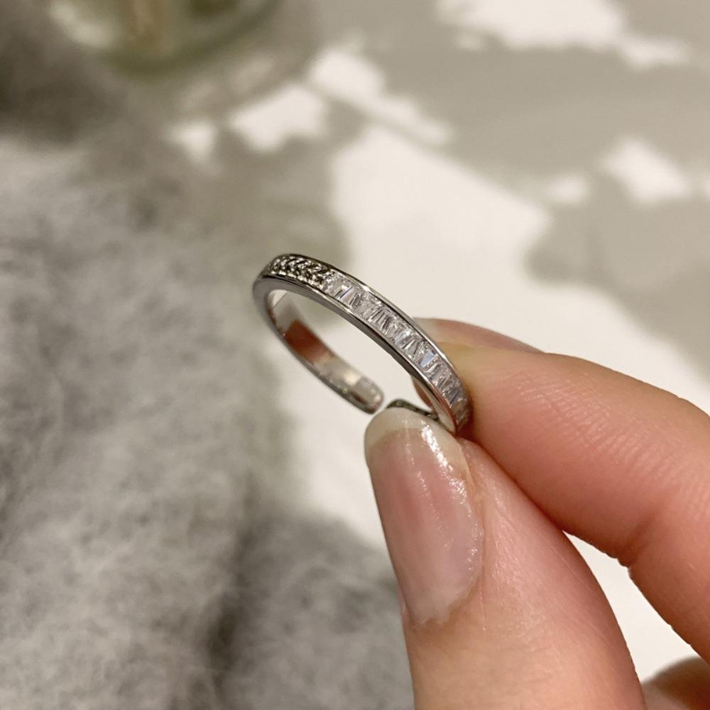Korean Version of Zircon Open Ring Female Design Index Finger Ring Ring Tide