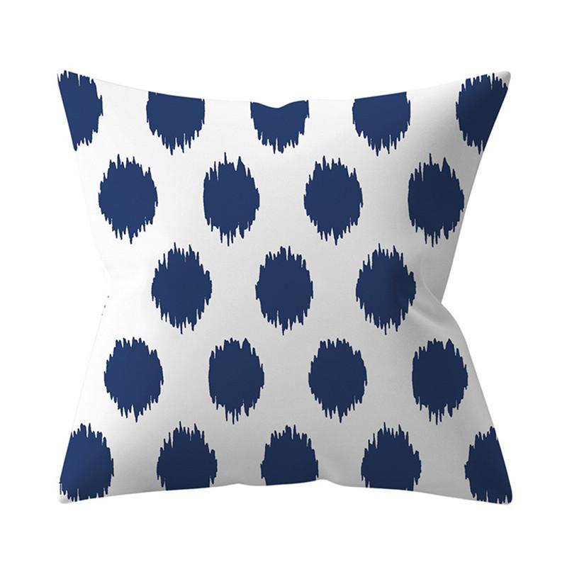 Navy Blue Mandala Nordic Geometric Pillowcase 45x45 Cushion Cover Decorative Pillow Sofa Cushion Home Decor Polyester