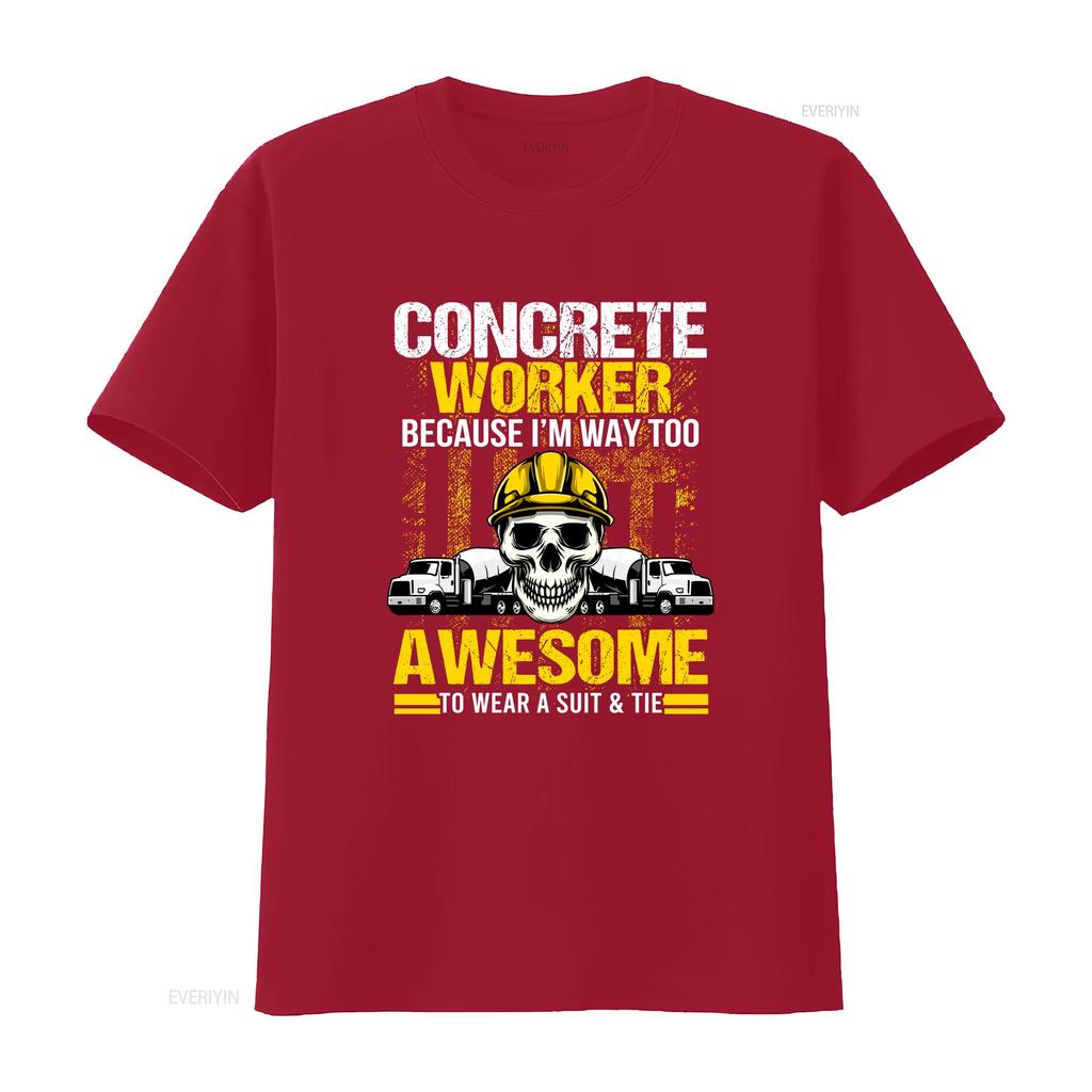 Beton T-Shirt Bau Asphalt LKW Gebäude ID 2351 Vintage Gewaschenes Oberteil Für Jeden Tag Mode Grafik Leicht