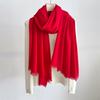 Fashion Winter Cashmere Scarf For Women Warm Solid Color Wraps Shawls Bandana Foulard Neckerchief Poncho Echarpe Pashmina Stoles