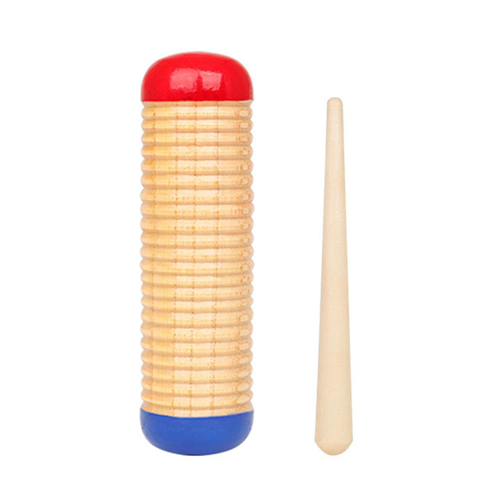 Wood Guiro Shaker Guiro Scraper Music Guiro Scraper Wooden Sound Guiro with Mallet Musical Percussion Instrument Kid Toy