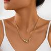 Elegant Rhinestone Snake Chain Necklace - Retro & Light Luxury Style for Women