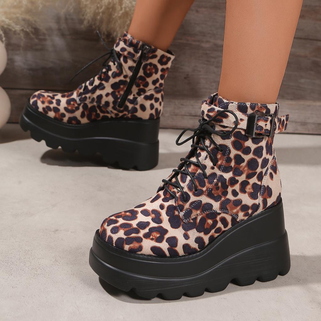 Women Boots Gothic Style Cosplay High Boots Ladies  New Platform Wedges Women Shoes Trend Comfort Long Tube Leather Boots