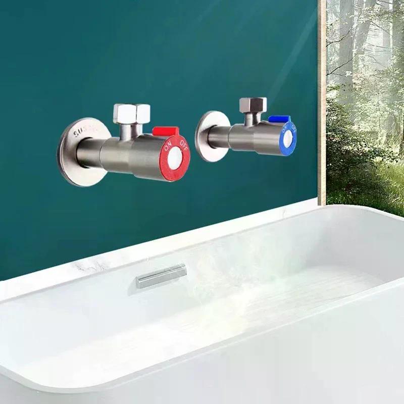 Triangle Valve Toilet Water Stop Valve Water Heater Valve 201 Stainless Steel Hot Cold Inlet Valve For Bathrooms Kitchens Toilet