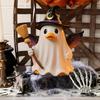 Halloween Witch Ghost Figurine with Candy Corn Pumpkin Decor Ghost Duck Halloween Resin Statue Halloween Decor