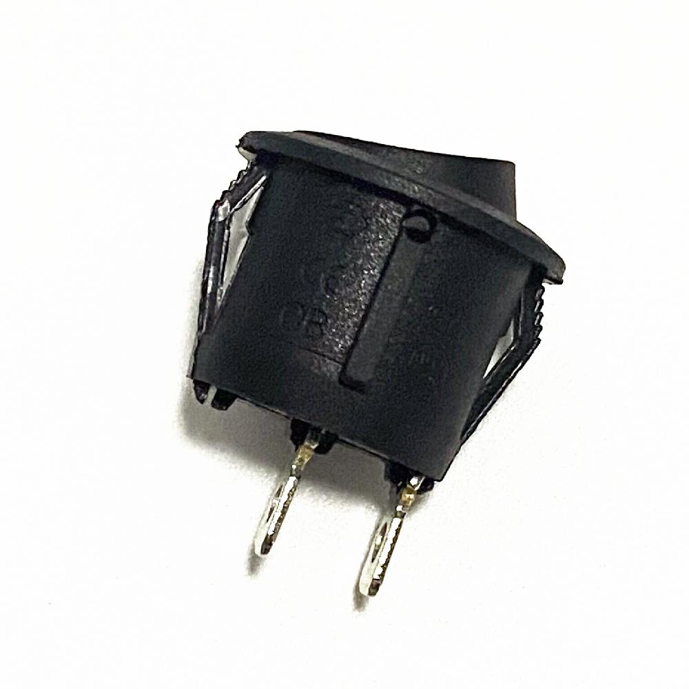 5pcs/10pcs 16mm Diameter Small Round Boat Rocker Switches Black Mini Round Black White Red 2 Pin ON-OFF Rocker Switch 20MM