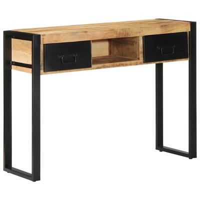 Console Table 100X35X75 Cm Light Raw Mango Wood