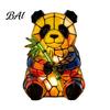Unique Animal Shaped Desk Light Vintage Stained Glass Style Lamp, Cute Night Light, Decorative Cozy Warm for Reading Lamp Bedroom Bedside Kids