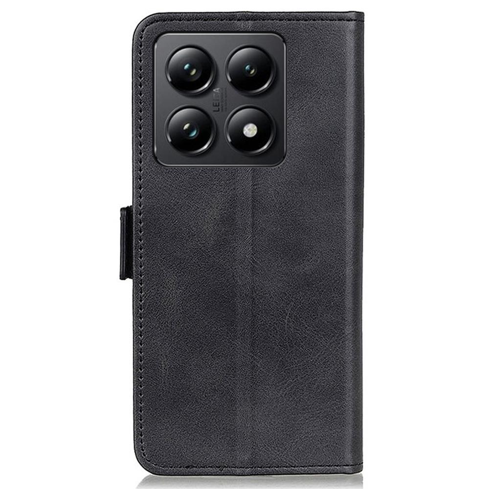 For Xiaomi 14T Case Stand Cowhide Texture PU Leather Phone Cover