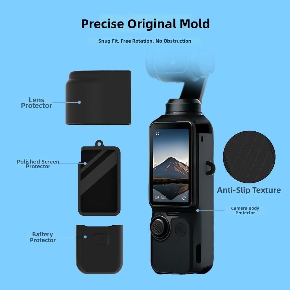 Silicone Screen Protector Lens Cover for DJI Osmo Pocket 4 Action Camera Accessories