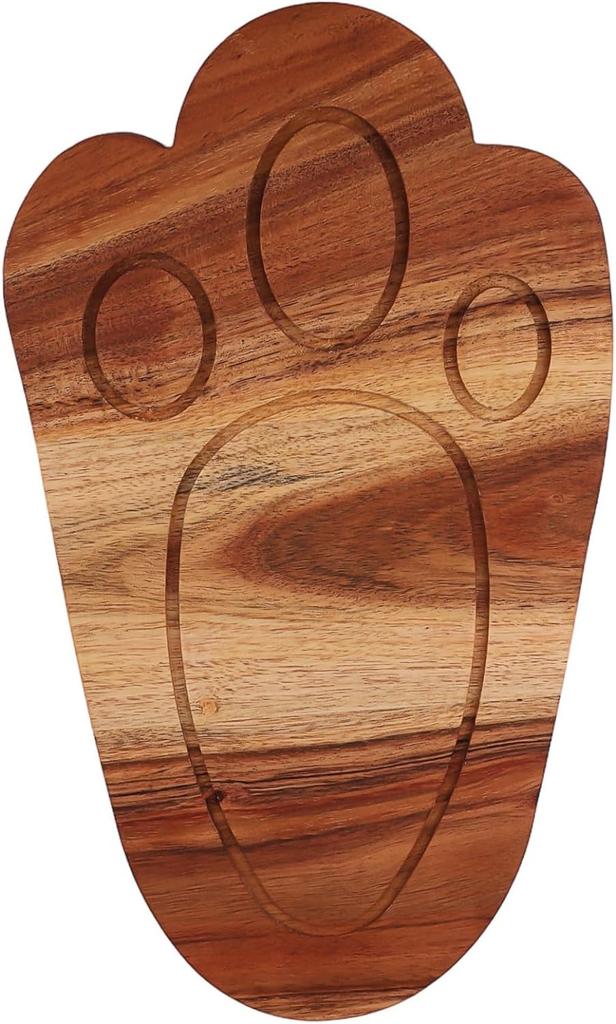 Servierbrett aus Holz in Hasenpfotenform, Schneidebrett aus Holz für die Küche, lustige Schneidebretter aus Holz, Oster-Servierplatte für Käse und Lebensmittel