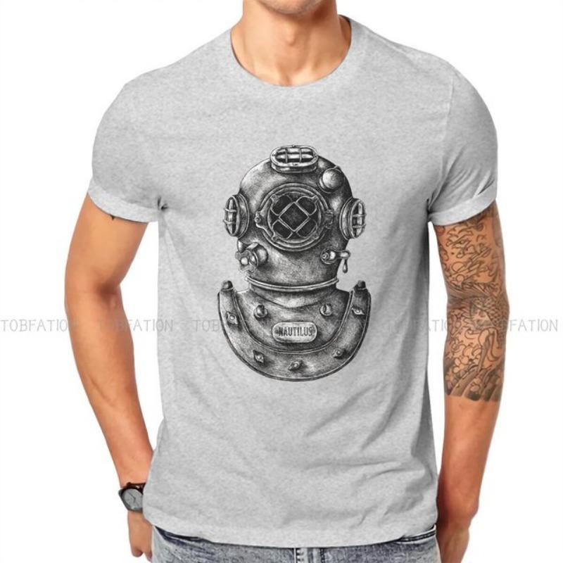 Tauchen Scuba Tauchen T-Shirt für Männer Helm Weiches Sommer T-Shirt T-Shirt Hohe Qualität Neues Design Flauschig