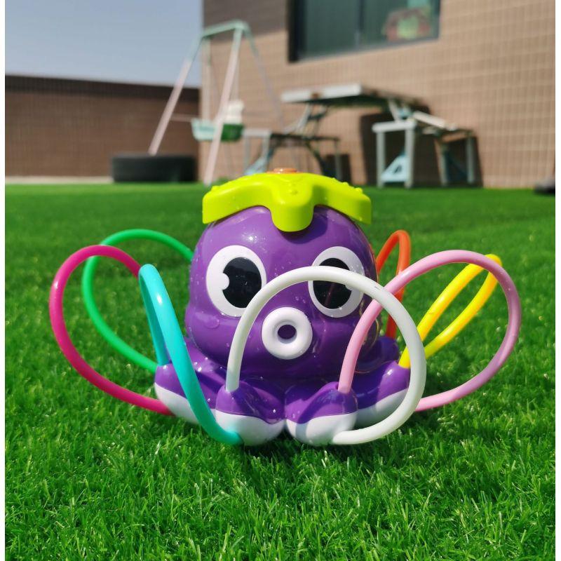 

Новая детская вращающаяся уличная игрушка для распыления воды в виде осьминога, спринклерная модель осьминога, игрушка фиолетовый