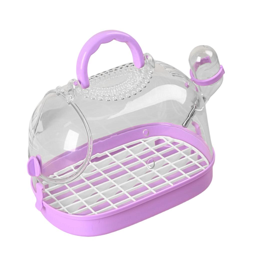 Ventilated Small Animal Carriers Cage with Top Airflows Clear View Design Water Bottle For Pet Monitoring Outdoor Trip