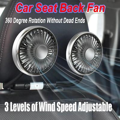 Car Seat Cooling Fan 360 Degree Adjustable Double Head Fan Car Low Noise Fan Car Seat Car Universal Fan for RV Truck