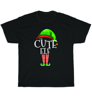 Das Niedliche Elfen Gruppen Partnerlook Familie Weihnachtsgeschenk Lustiges Feiertags-T-Shirt Unisex