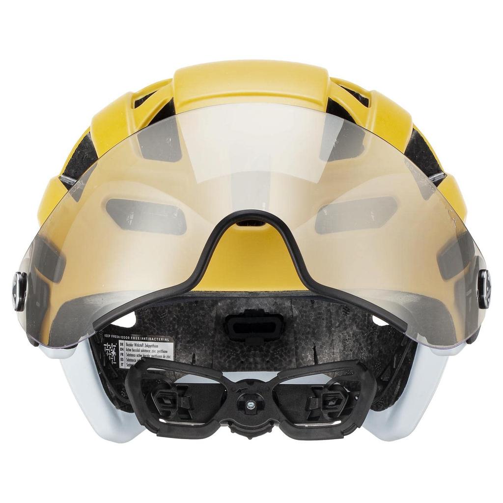 uvex Bicycle Helmet with LED Light CE Made in finale visor cm Visor, Included, Certified, Germany, / 56-61