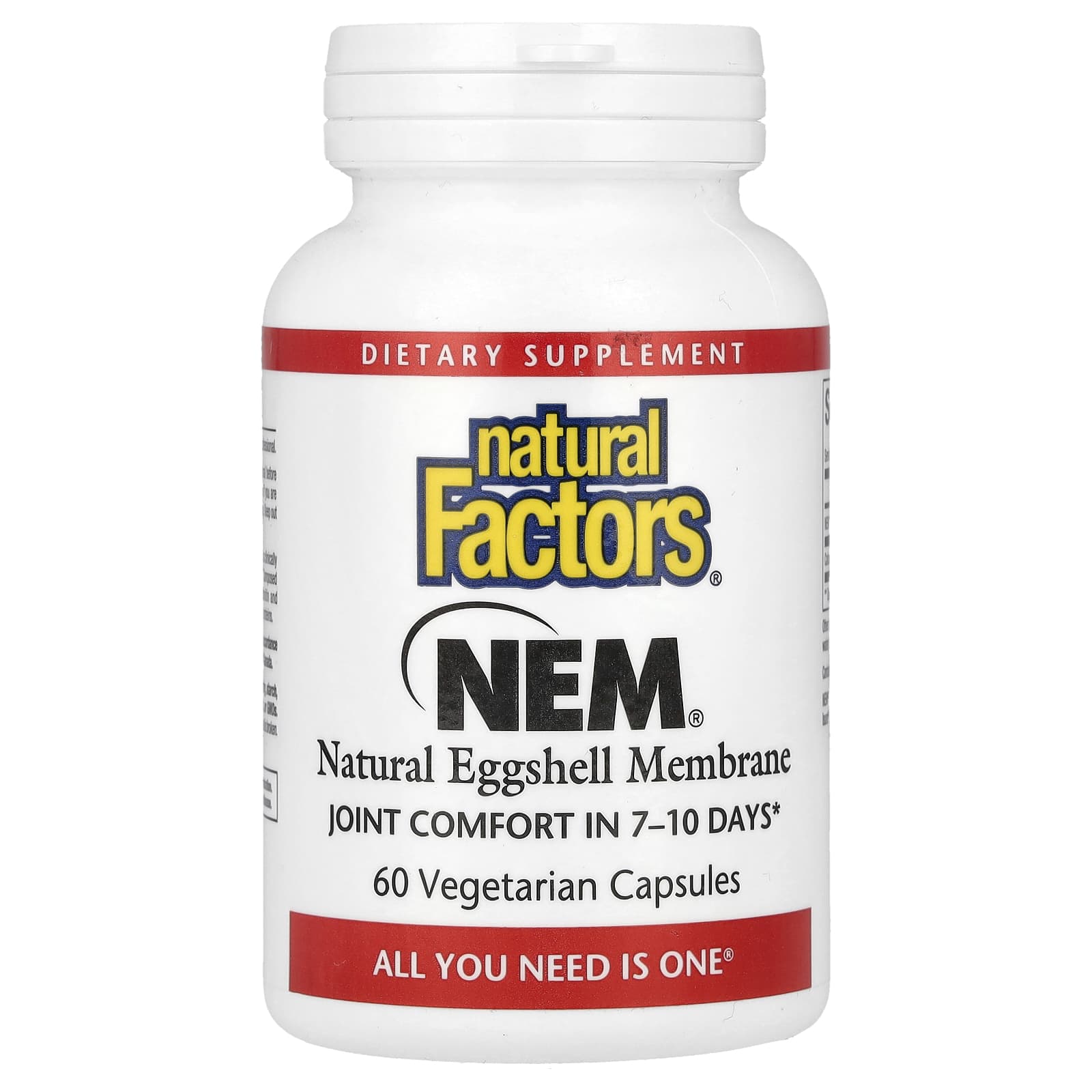 

Nem, Natural Eggshell Membrane, 60 Veggie Capsules