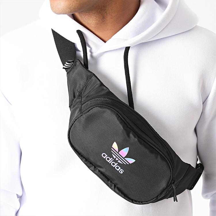 Adidas Originals Essential Polyester Oxford Waist Bag Unisex Bags Black GD4609
