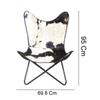 Arm Chair - Black & White Leather Relaxing Chair –Leather Butterfly Chair