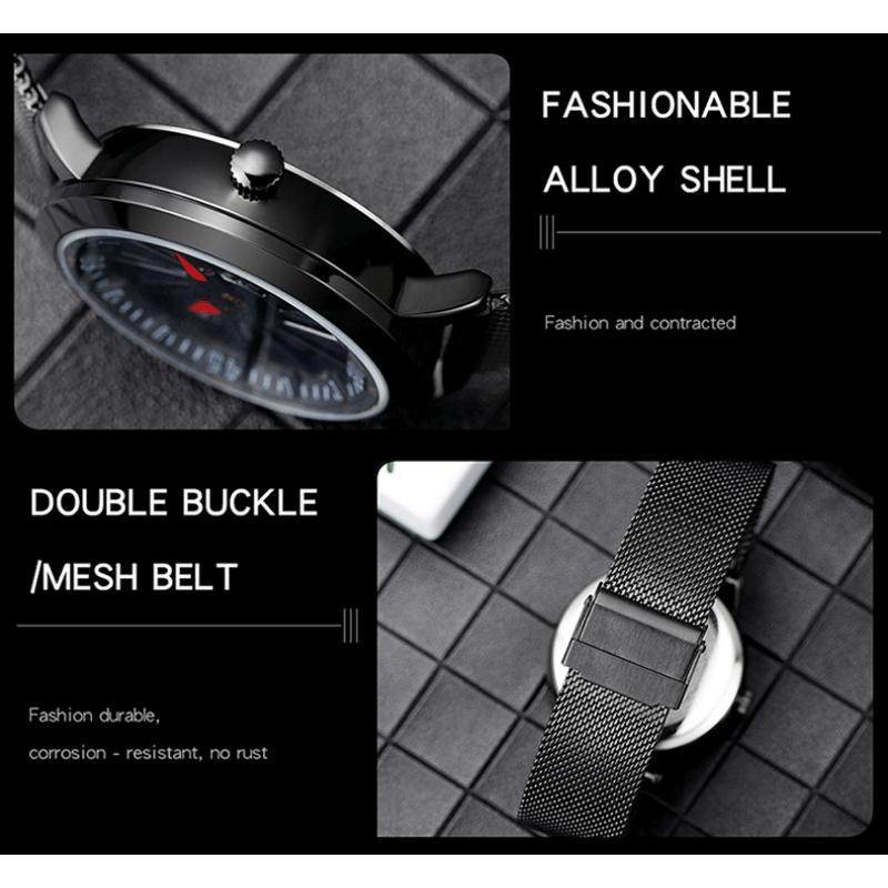 SANDA Neue Uhr kann Mahjong Hollow Large Turntable Fashion Personality Creative Concept Herrenuhr Herrenuhr ausführen