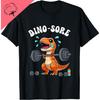 Dinosaurier Workout Gym Fitness Gewichtheben Süßer Dino Muskelkater Schwarzes Baumwoll Kurzarm T-Shirt Harajuku Herren T-Shirt