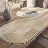 Nordic Style Oval Pu Leather Placemat Waterproof And Oil-Proof Table Mats Western Restaurant Heat-Insulating Mats