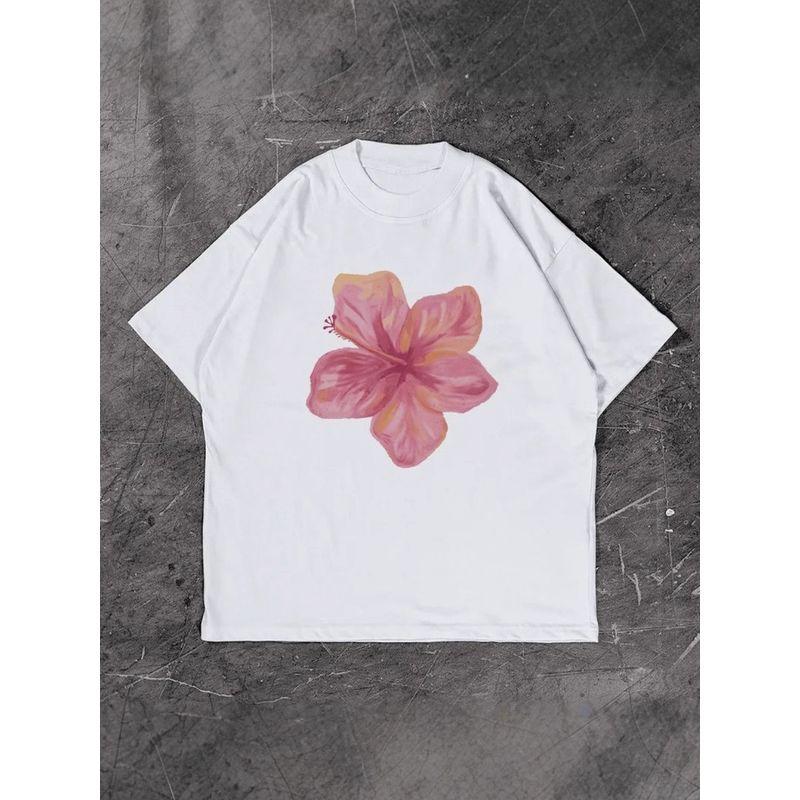 Fashion Style New Fashion Casual Loose Print round Neck Short Sleeve T-shirt Top Printed T-shirt Top