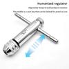 M3-8 M5-12 Adjustable T-Handle Ratchet Hand Tap Holder Wrench Extended Tapping Forward And Reverse Hand Tapping Accessories Tool