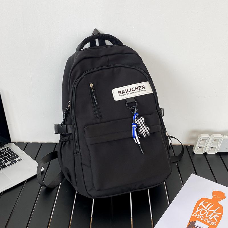 School bag women's fashion new junior high school high school college student large capacity backpack ins simple travel backpack men