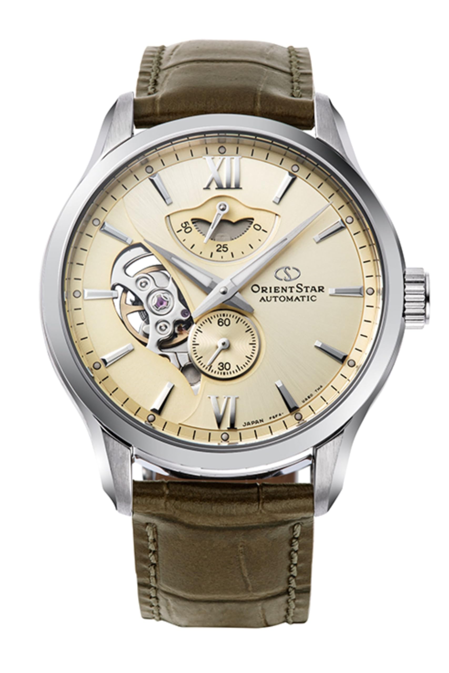 

Автоматичний годинник ORIENT STAR Layered Skeleton Mechanical Made in Japan 2 Year Warranty of National Manufacturer Open Heart Champagne Gold [Orient Star]