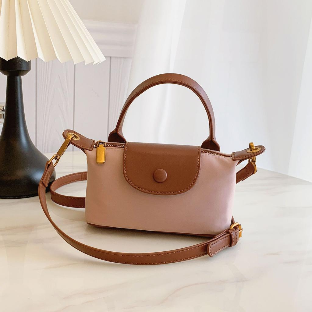 Neue Mini-Longxiang-Tasche mit kurzem Griff und einer Schulter für Damen, kleine Umhängetasche aus wasserdichtem Nylongewebe für Pendler