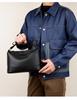 2025 Men's Genuine Leather Crossbody Bag with Three-Layer Main Compartment and Large Capacity