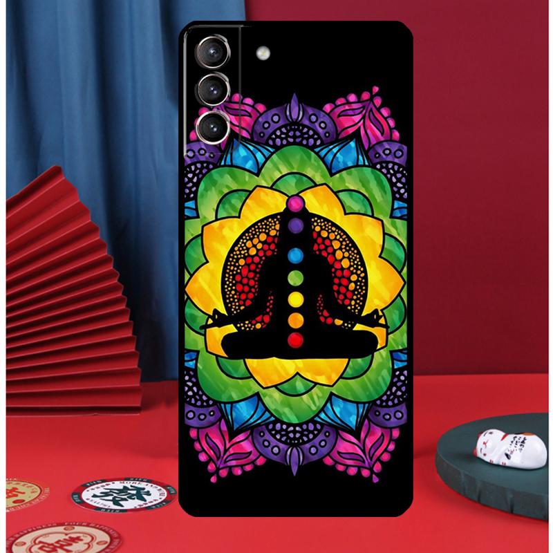 Mandala Chakra Insist Yoga Phone Case For Samsung Galaxy S24 Ultra S9 S10 S20 FE S21 S22 S23 Plus S25 Ultra Back Cover